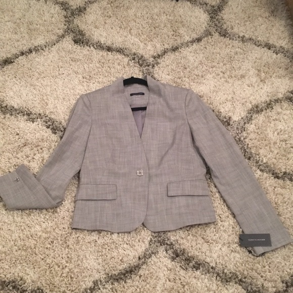Grey stand-up collar jacket - Picture 1 of 6